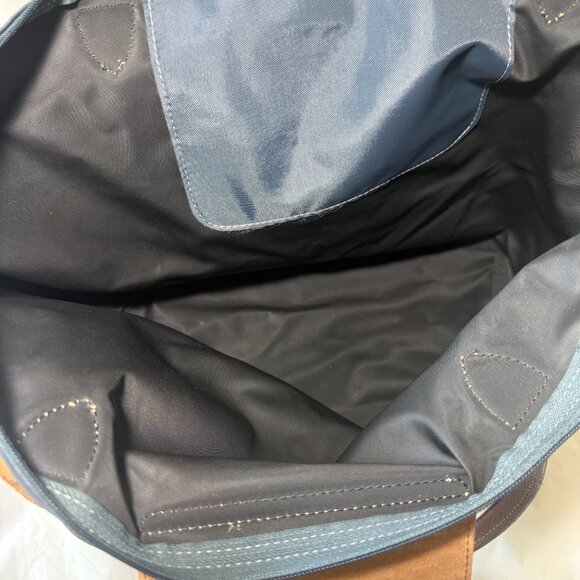 Longchamp Lepliage Blue Nylon Tote Shoulder Bag Foldable Design - Picture 6 of 16